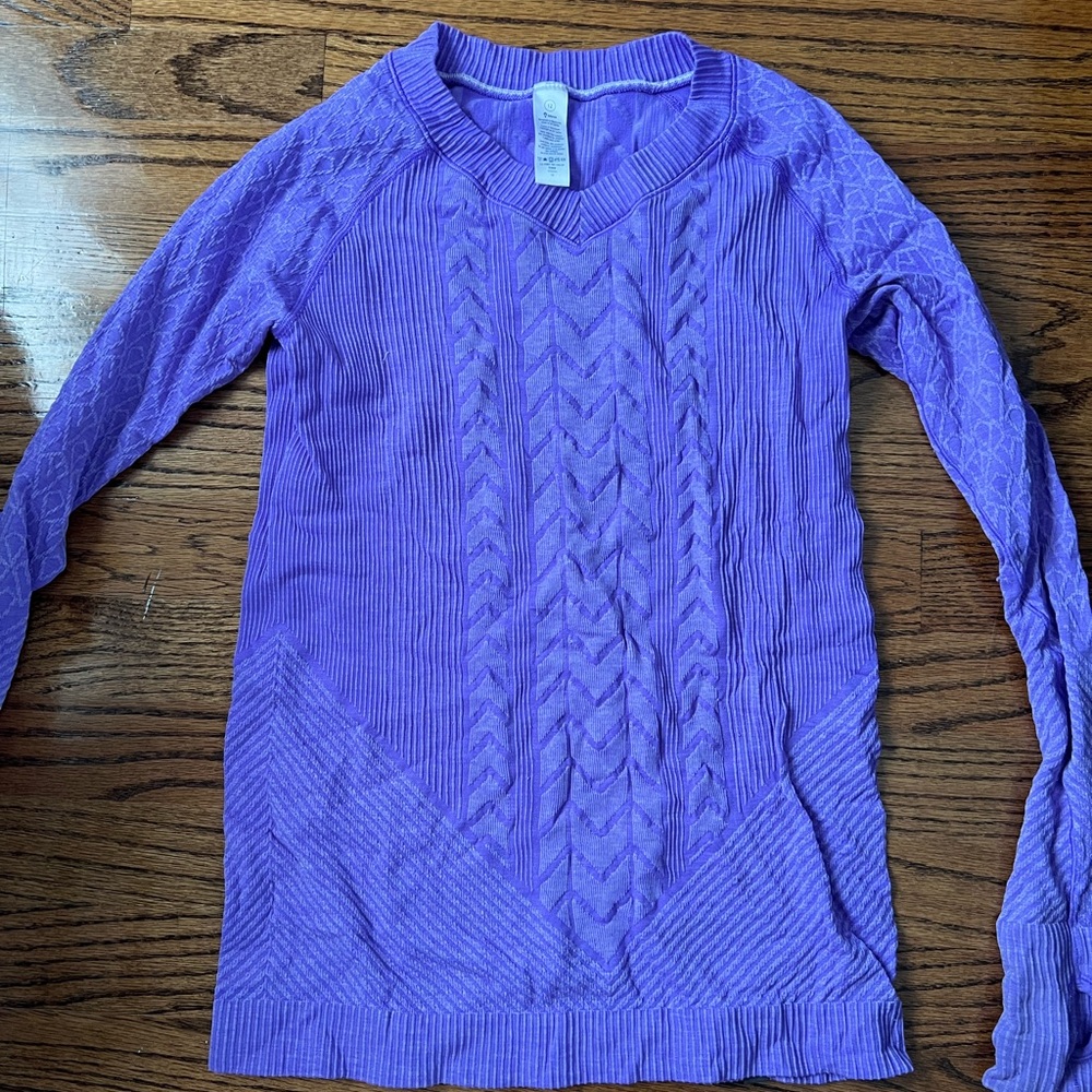 Ivivva Purple Long Sleeve Knit Top